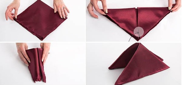 Hướng dẫn cách gấp khăn ăn hình tam giác cơ bản