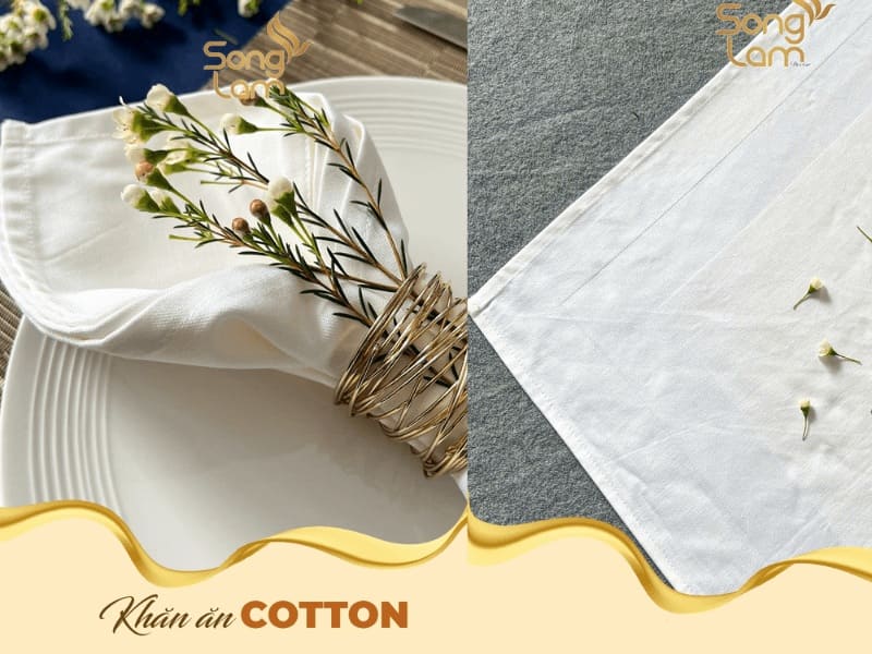 Khăn ăn cần được gấp gọn và chỉnh chu, tinh tế