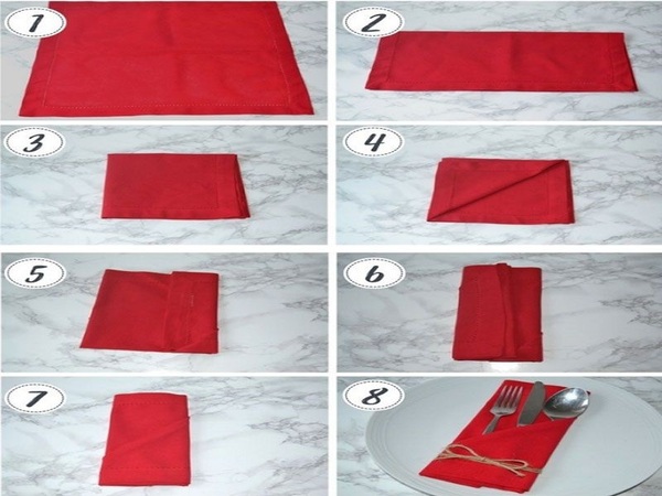 Hướng Dẫn Gấp Khăn Napkin Thành Hình Chiếc Giường Đẹp Mắt