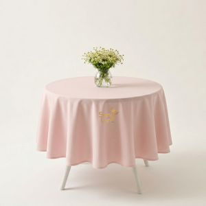 Khăn Bàn Linen D130cm Cao Cấp – Chất Liệu Linen Tự Nhiên