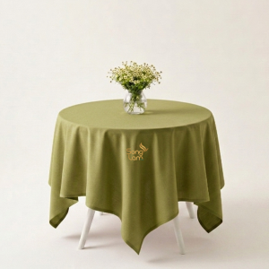 Khăn Bàn Linen 130x130cm Cao Cấp - Sang Trọng, May Chất Lượng